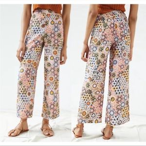 Anthropologie Colorful Geometric Kaleidoscope High Rise Pants